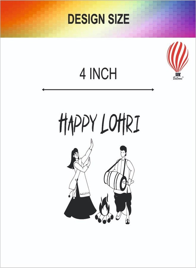 HK balloons 30Pcs Lohri Decorations Printed Balloons For Lohri Festival Multicolor Balloons to Celebrate Hindu Punjabi Occasion Function For Offices Home Lohri Decorations Items. Rubber - Image 4